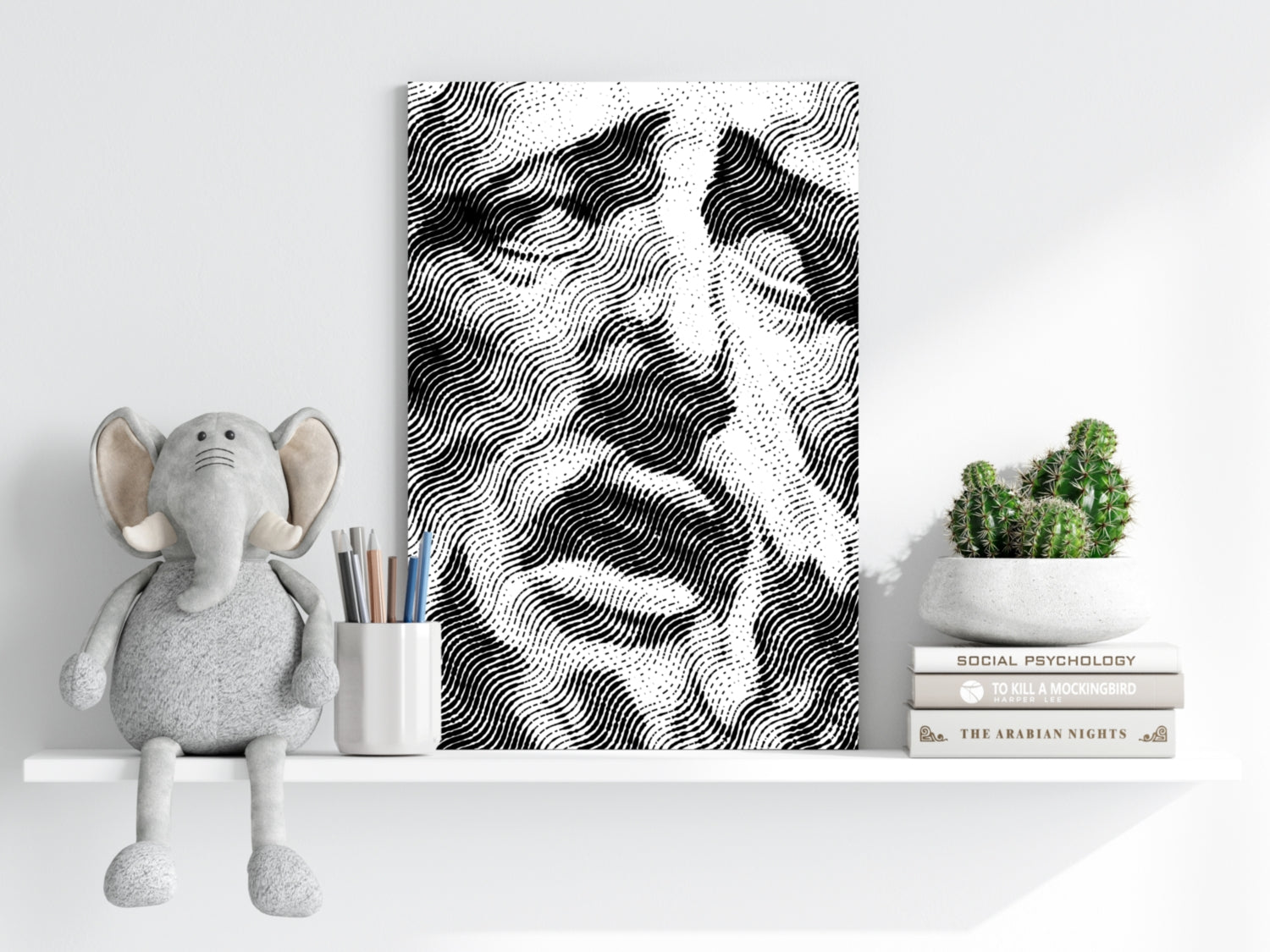 Statue Head Contemporary Aluminum Print.