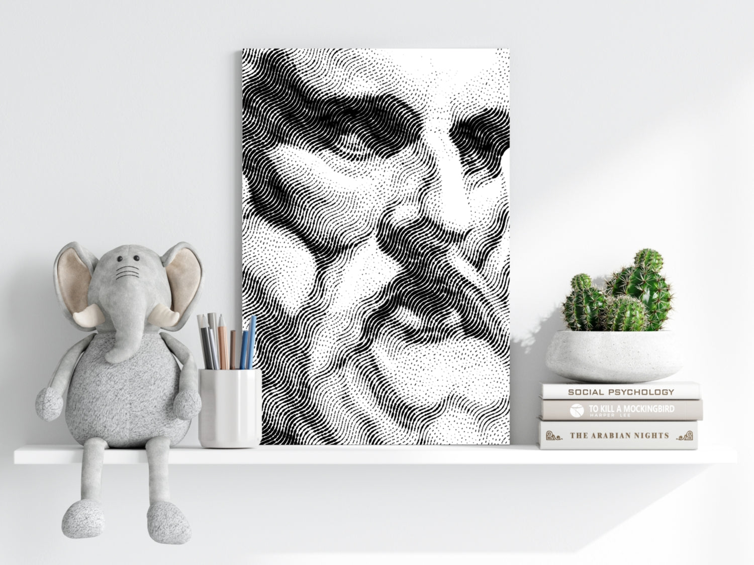 Statue Head Contemporary Aluminum Print.