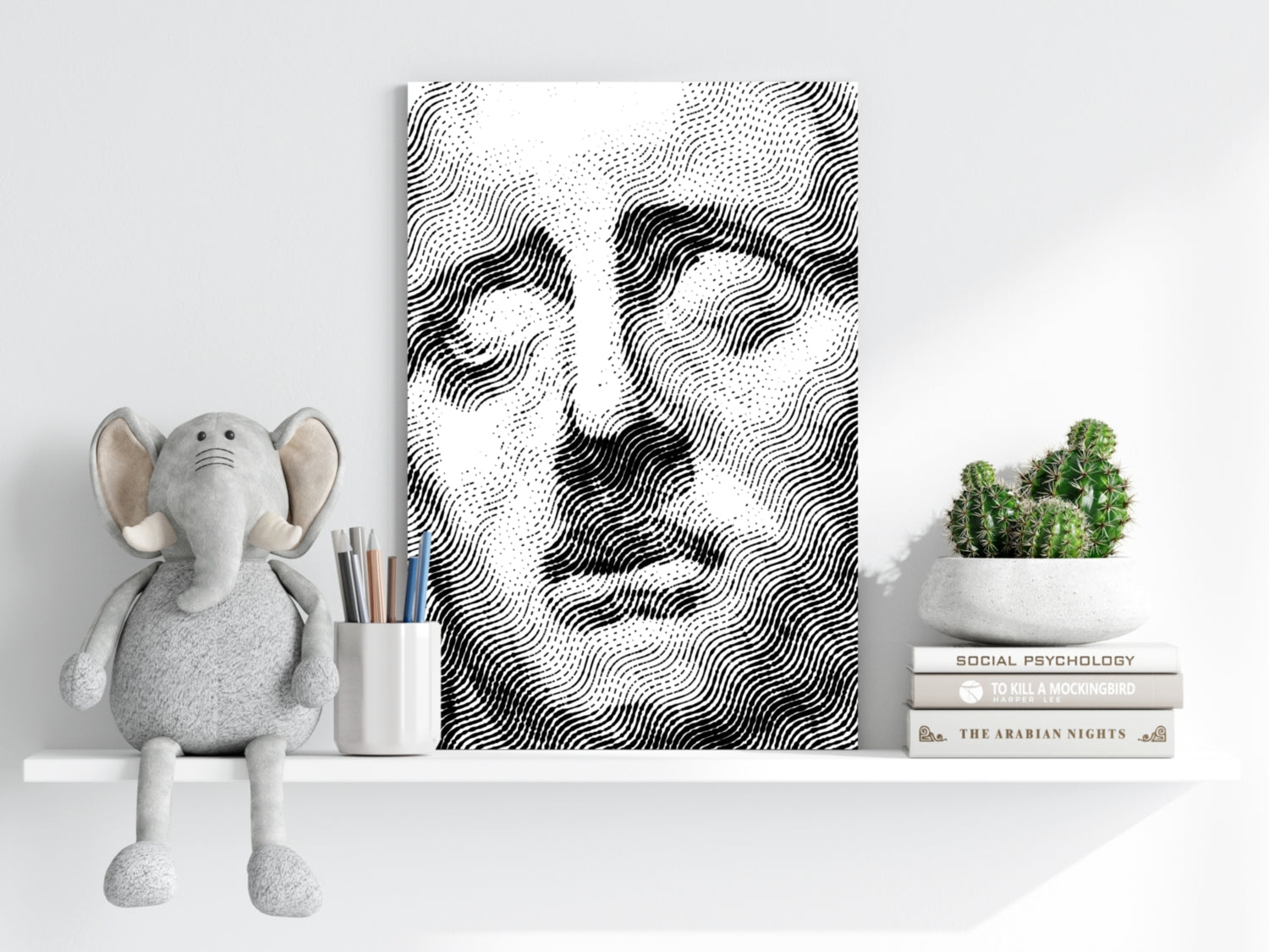 Statue Head Contemporary Aluminum Print.