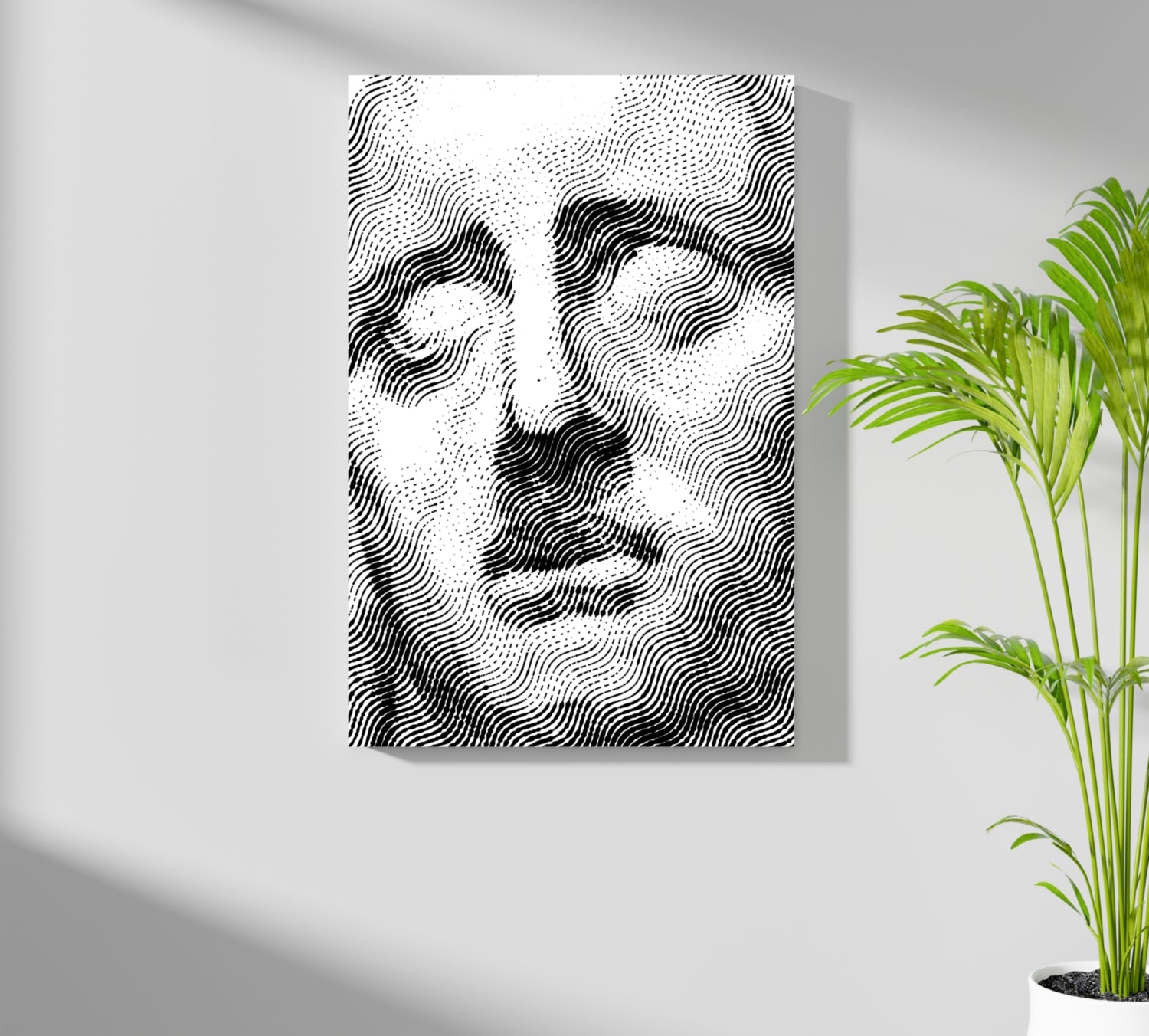 Statue Head Contemporary Aluminum Print.