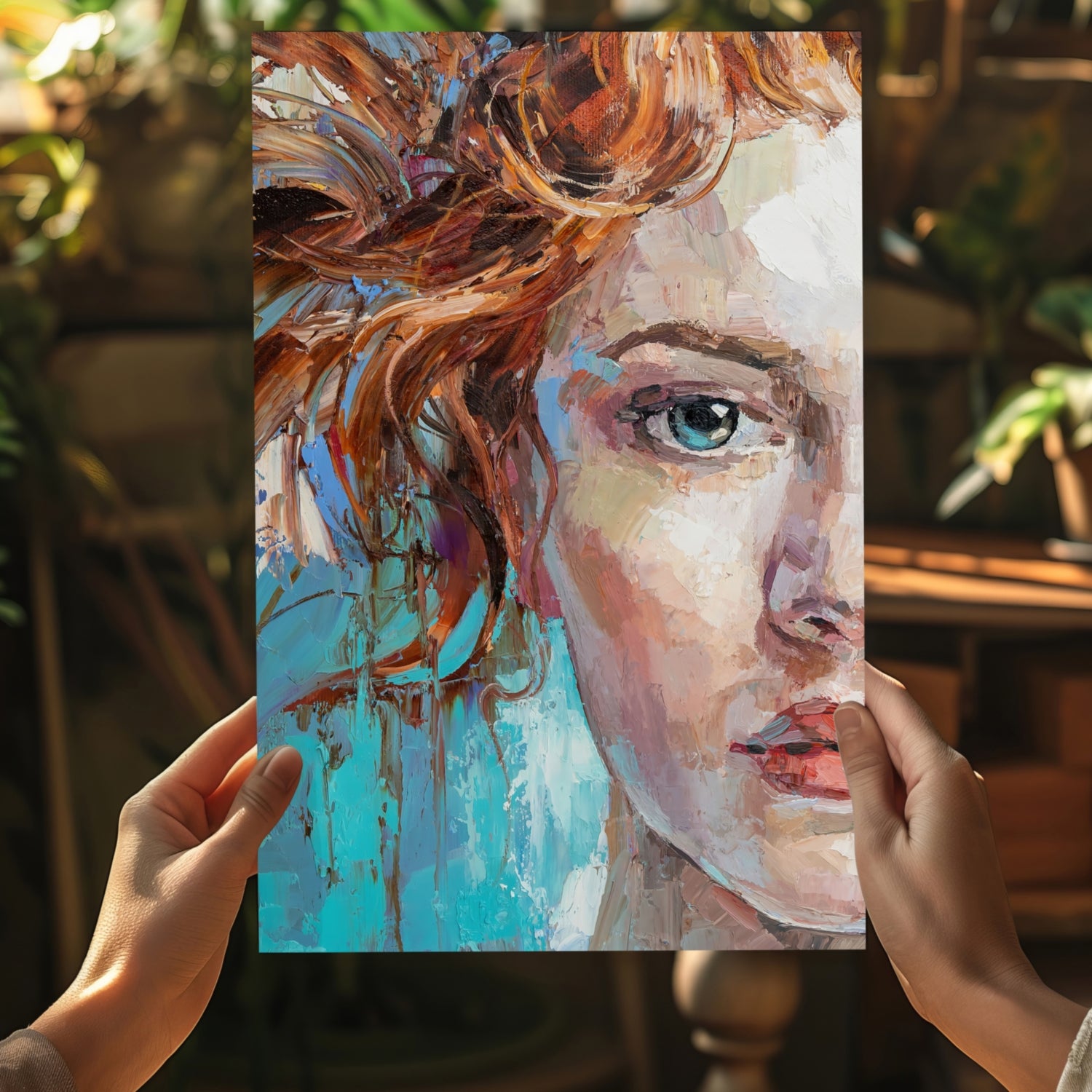 Young Woman Portrait Aluminum Print.