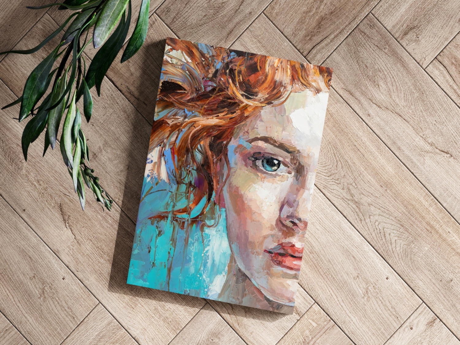 Young Woman Portrait Aluminum Print.