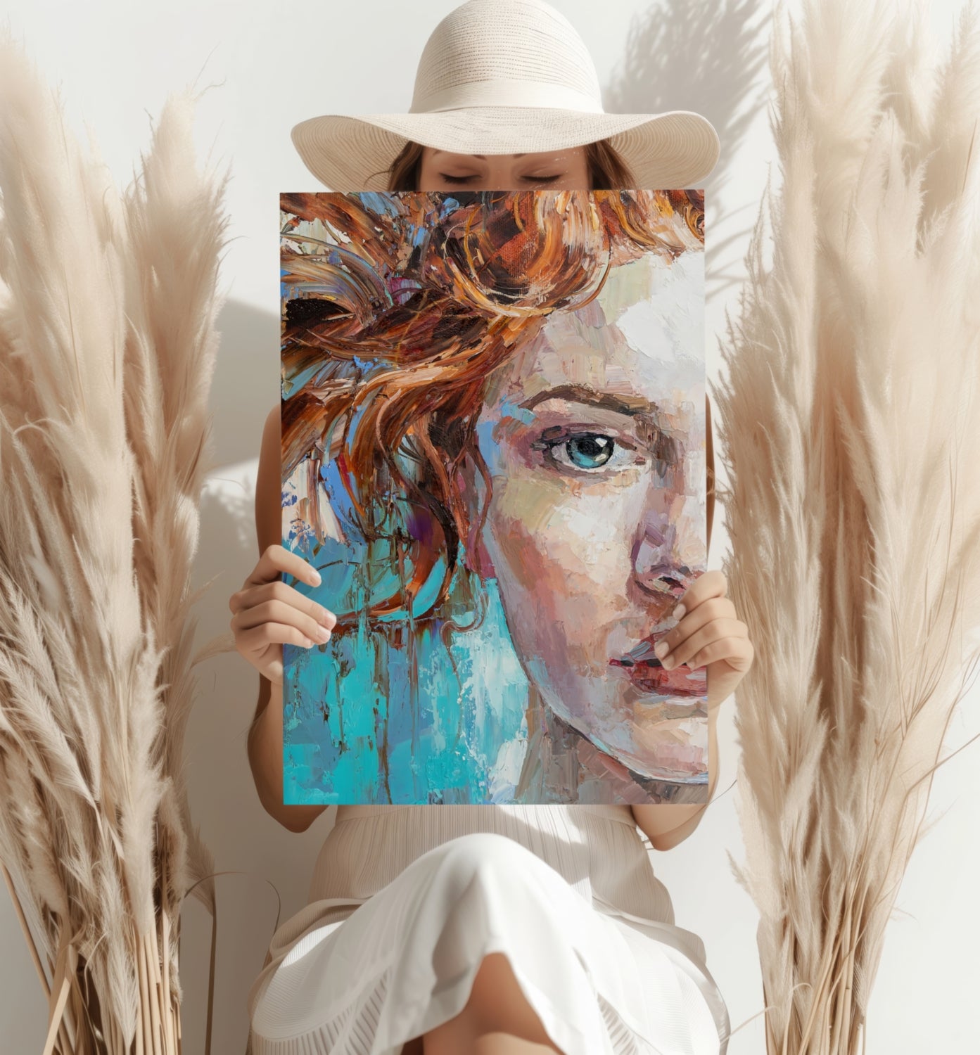 Young Woman Portrait Aluminum Print.