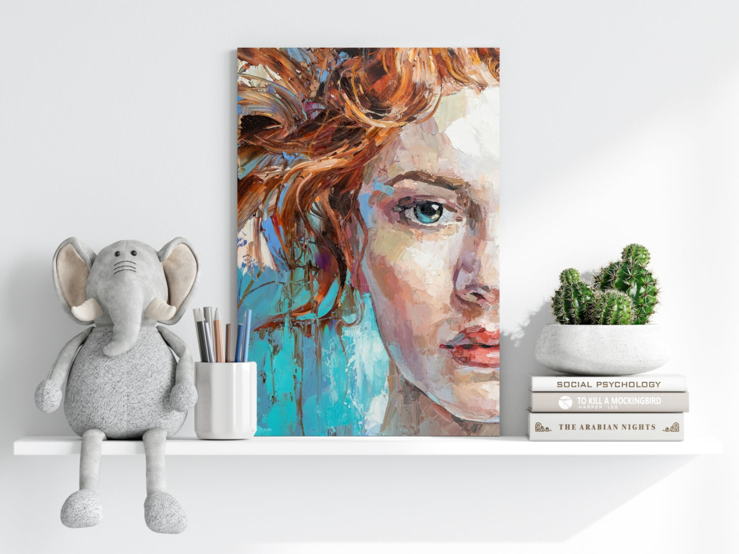 Young Woman Portrait Aluminum Print.