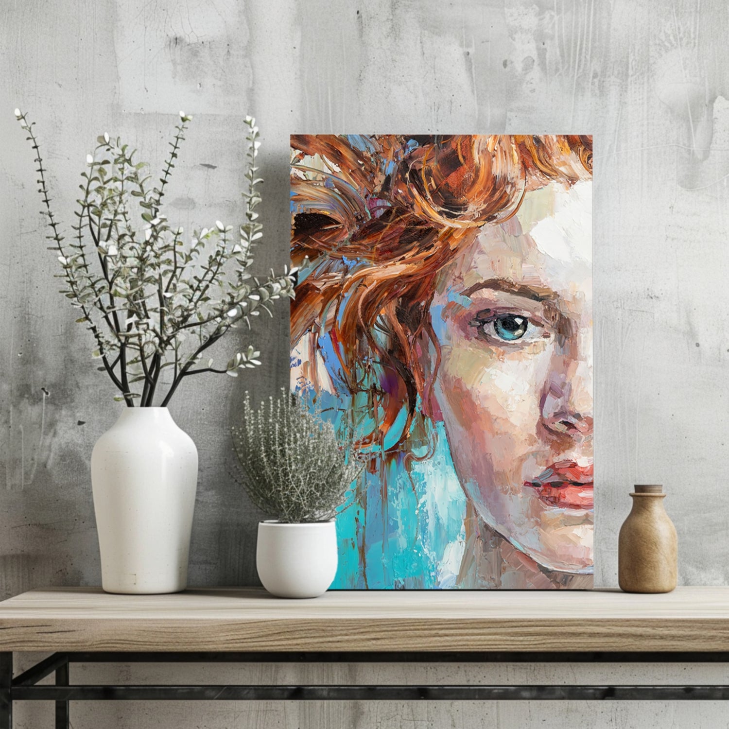 Young Woman Portrait Aluminum Print.