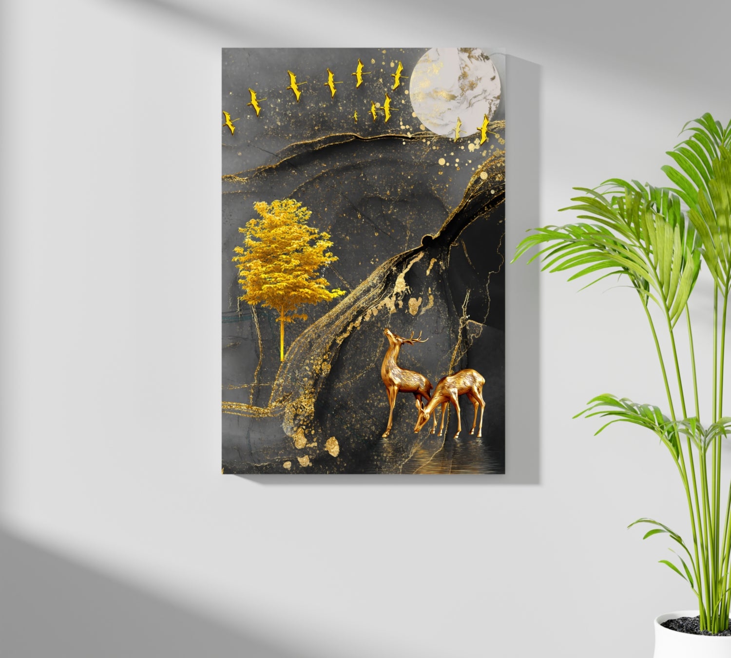 Abstract Deers Aluminum Print.