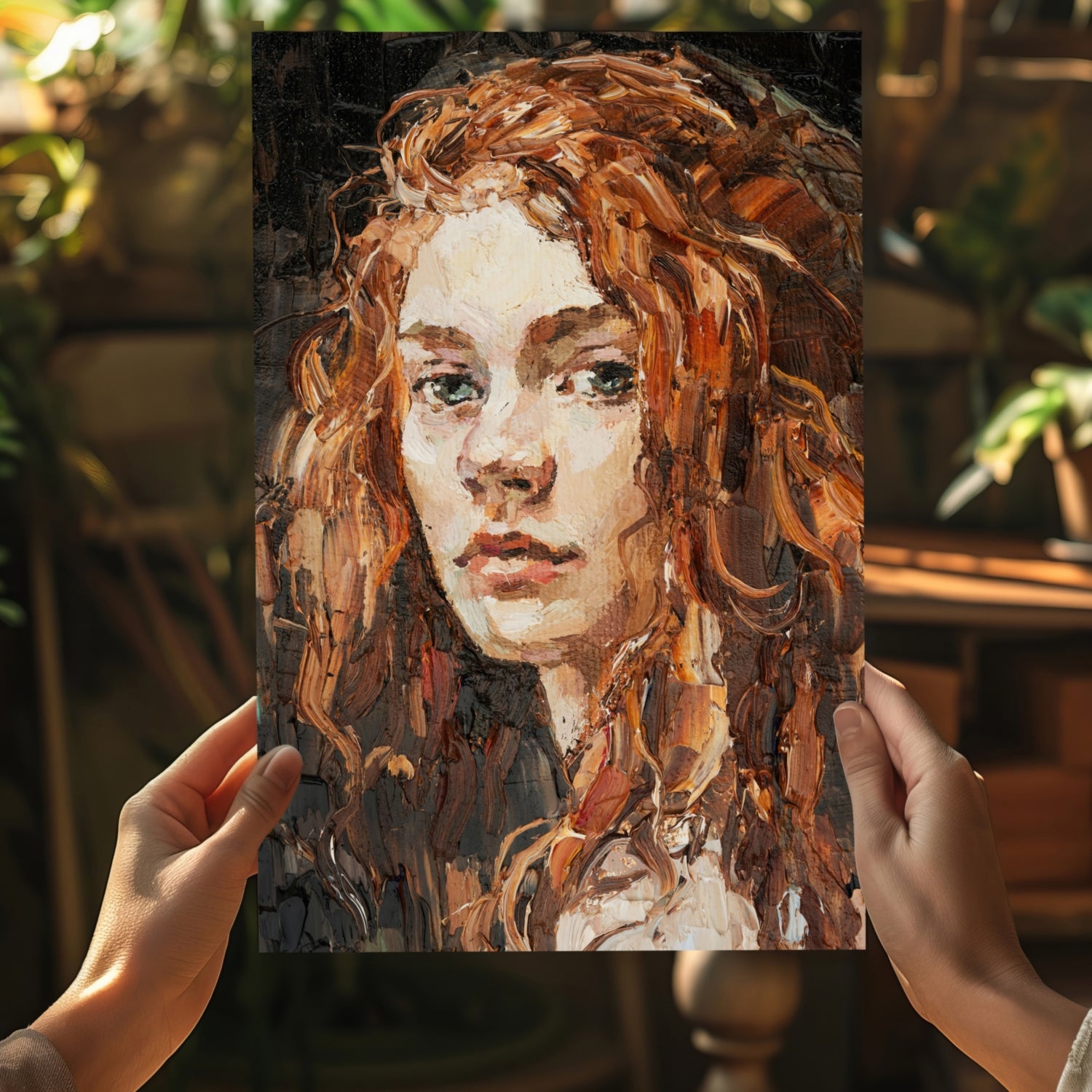 Young Woman Portrait Aluminum Print.