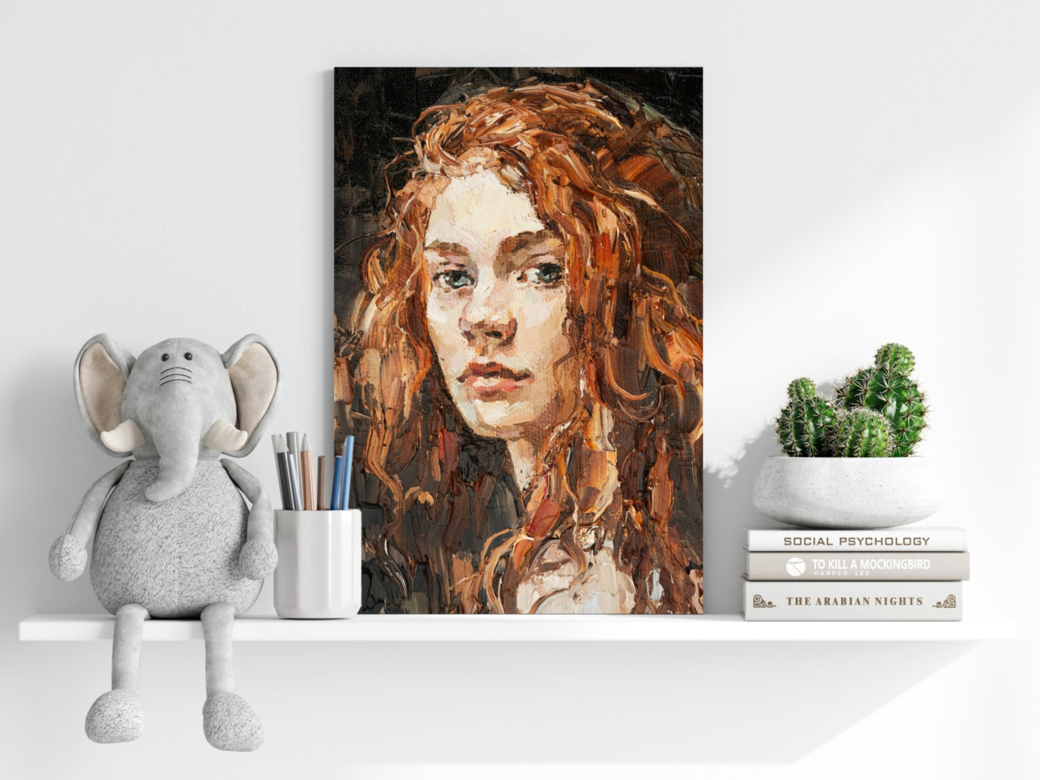 Young Woman Portrait Aluminum Print.