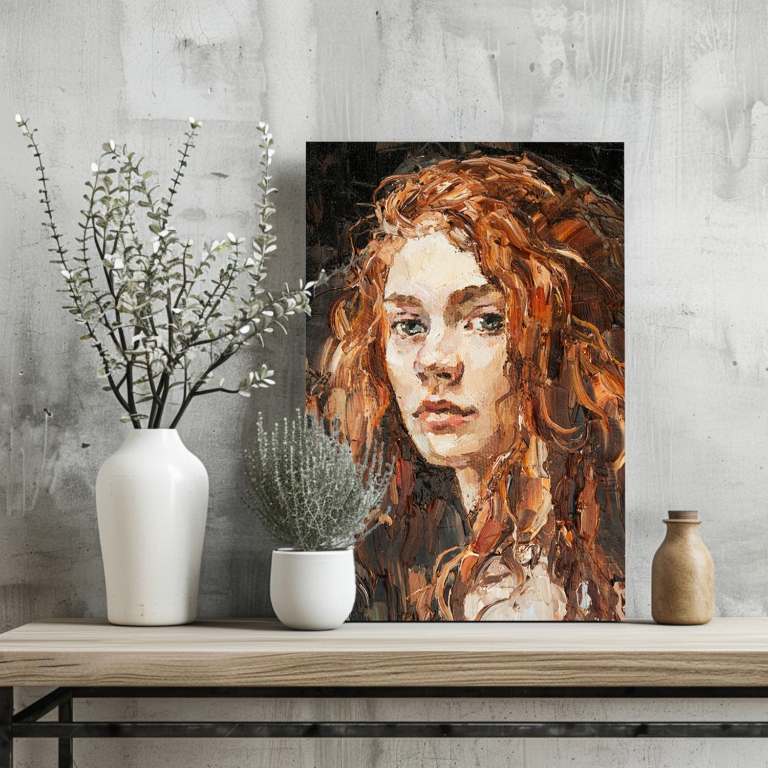 Young Woman Portrait Aluminum Print.