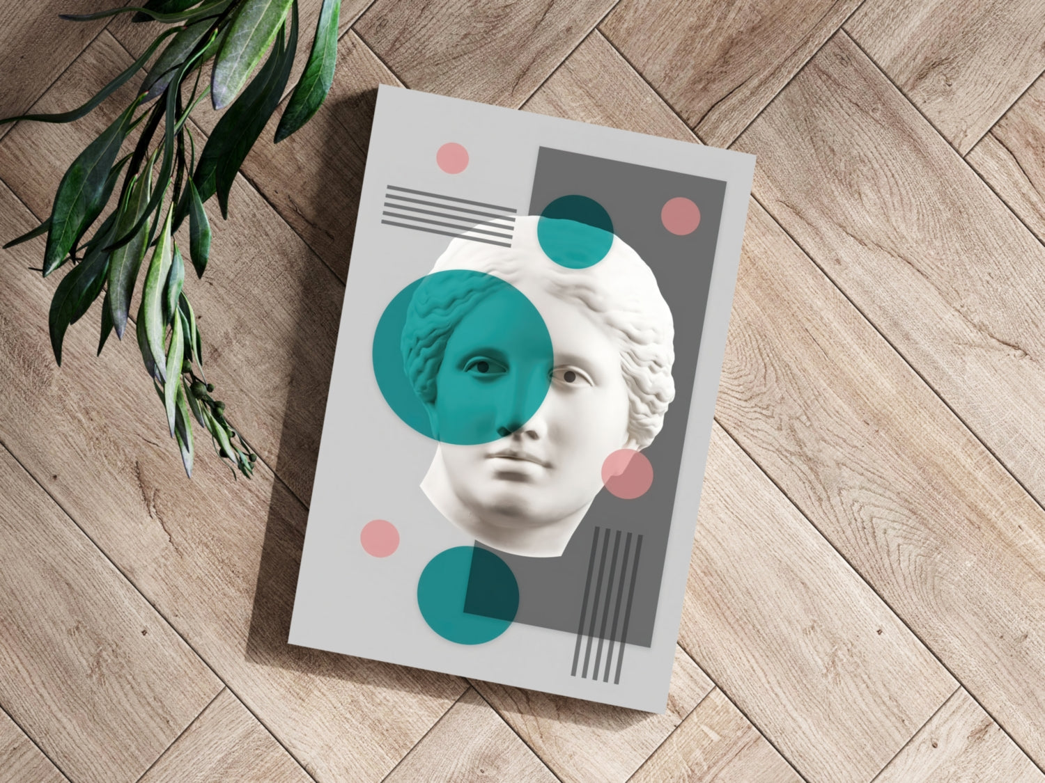 Contemporary Art Statue Head Aluminum Print.