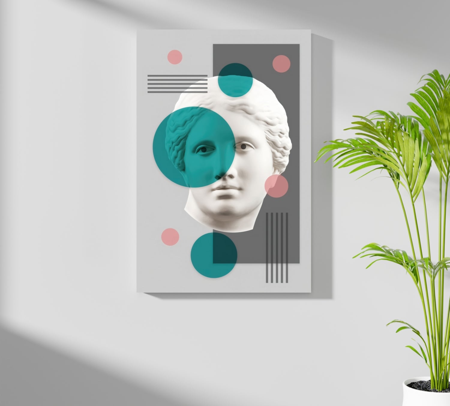 Contemporary Art Statue Head Aluminum Print.