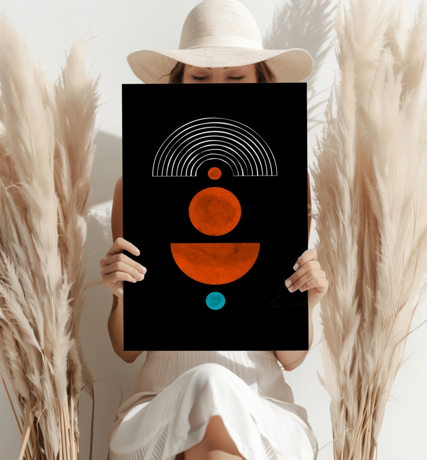 Line Art V1 Aluminum Print.