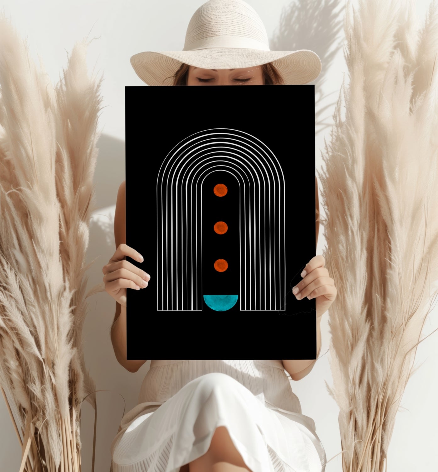 Line Art V2 Aluminum Print.