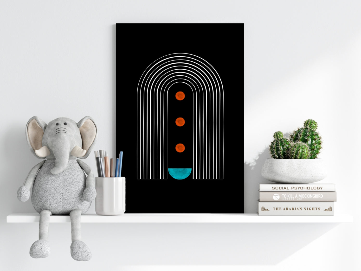 Line Art V2 Aluminum Print.