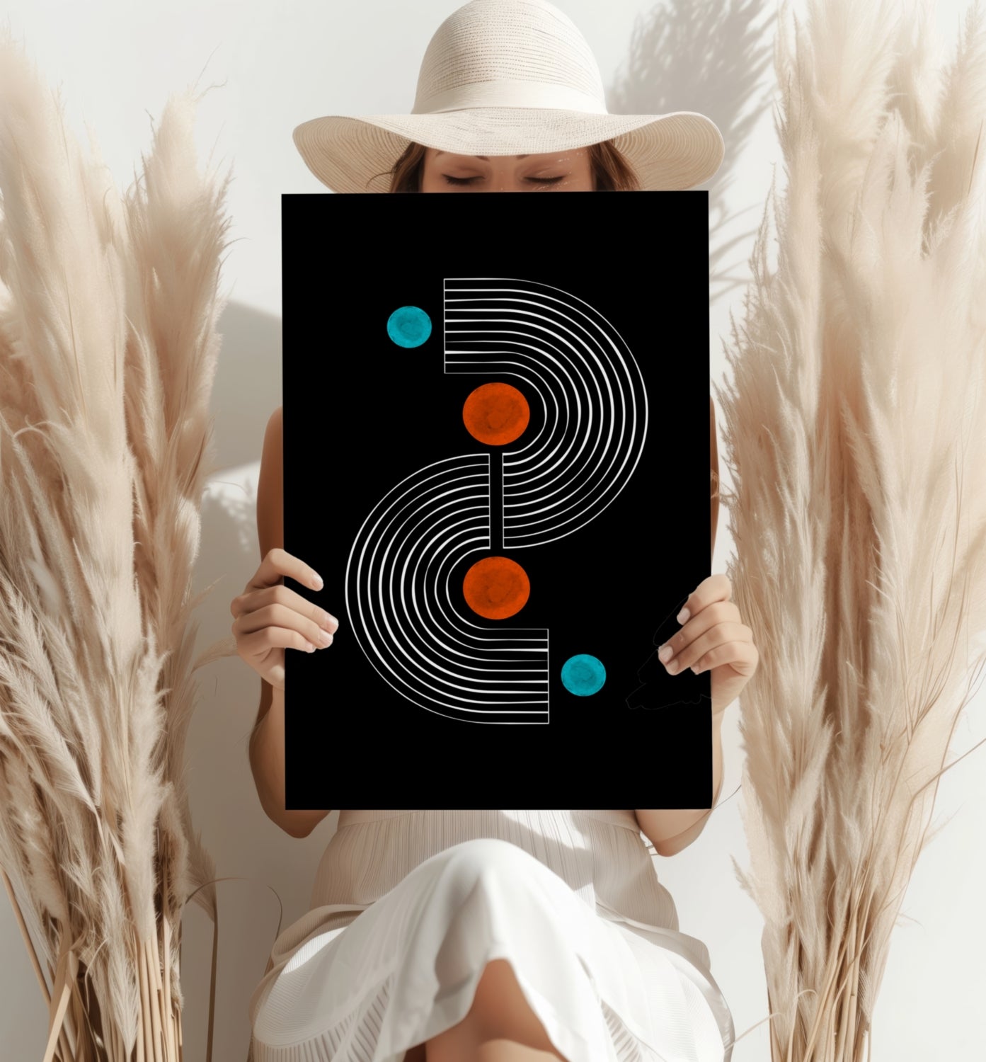 Line Art V4 Aluminum Print.