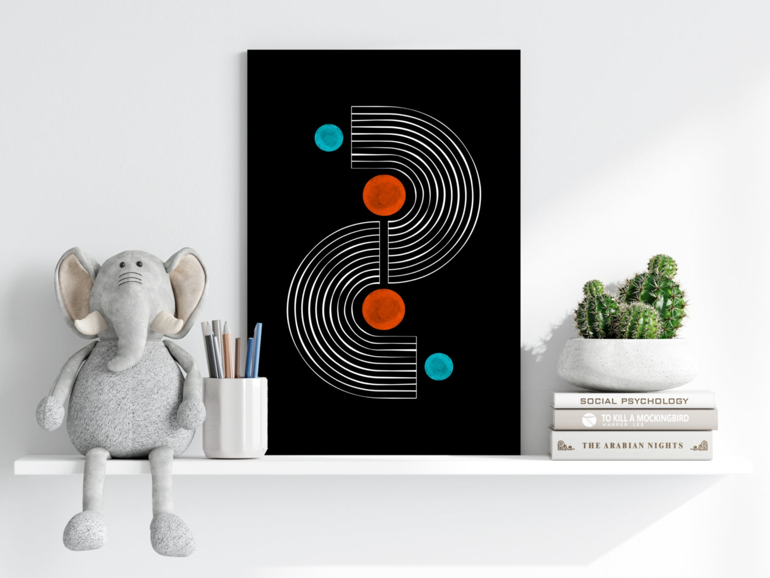 Line Art V4 Aluminum Print.