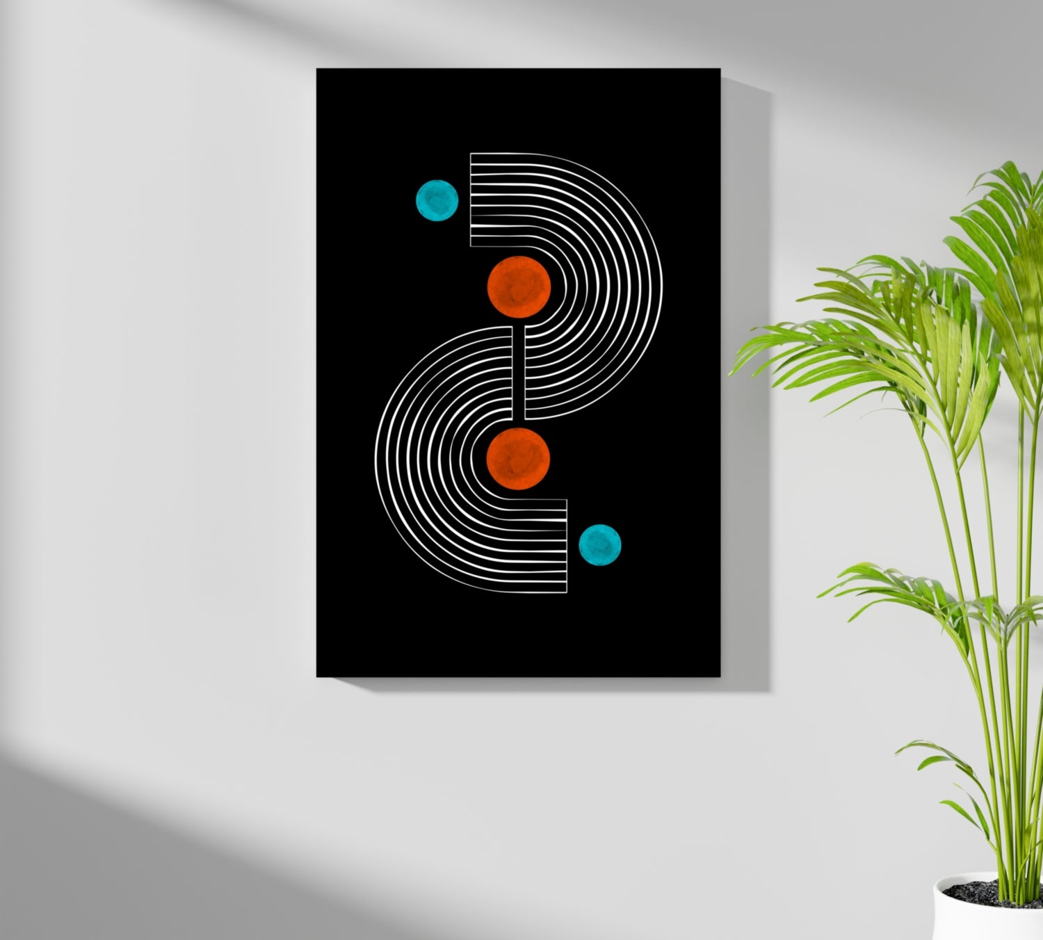 Line Art V4 Aluminum Print.