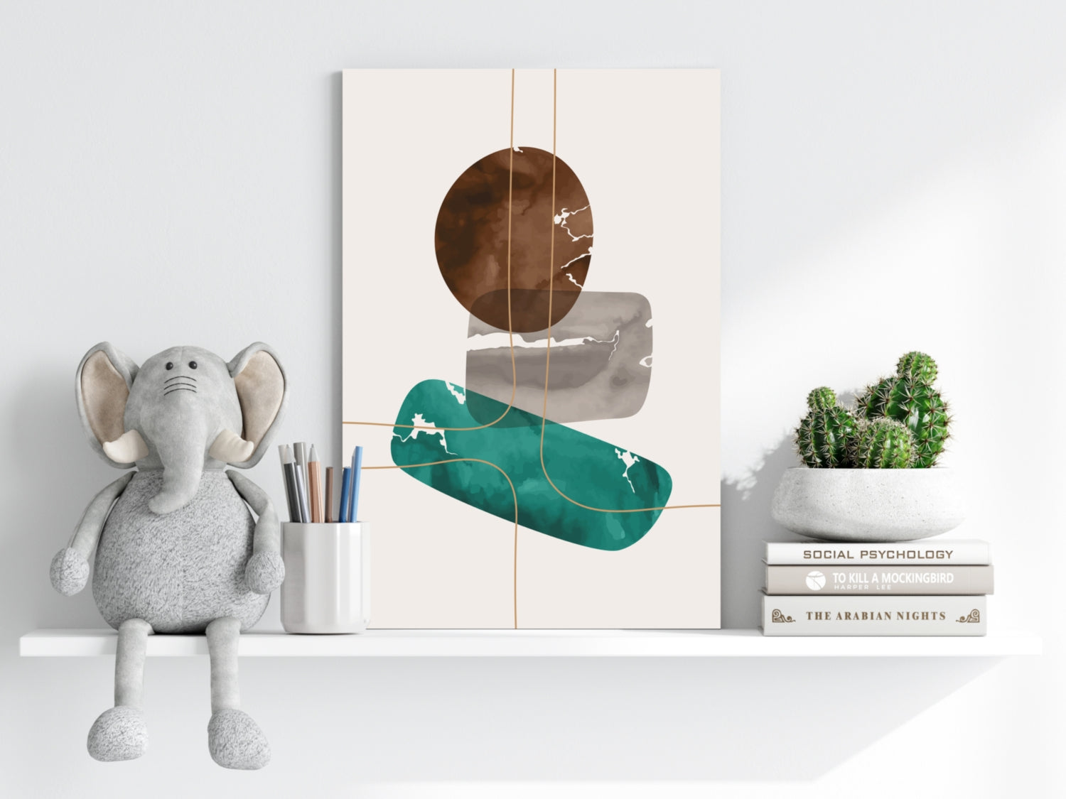 Line Art V5 Aluminum Print.