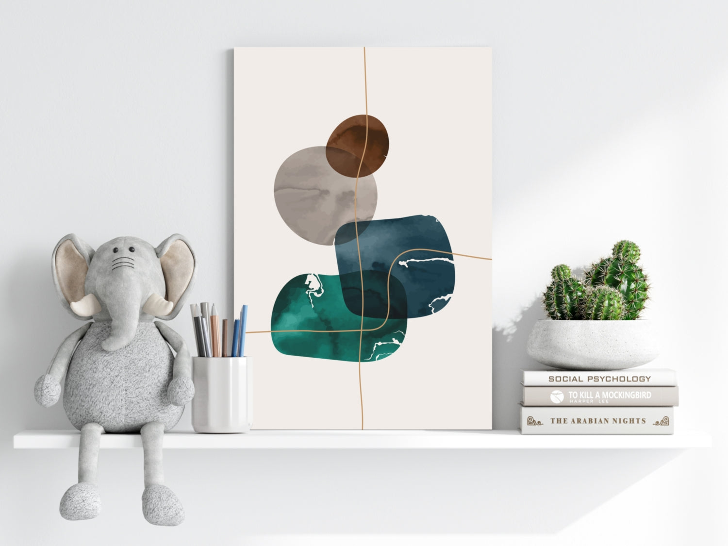 Line Art V6 Aluminum Print.