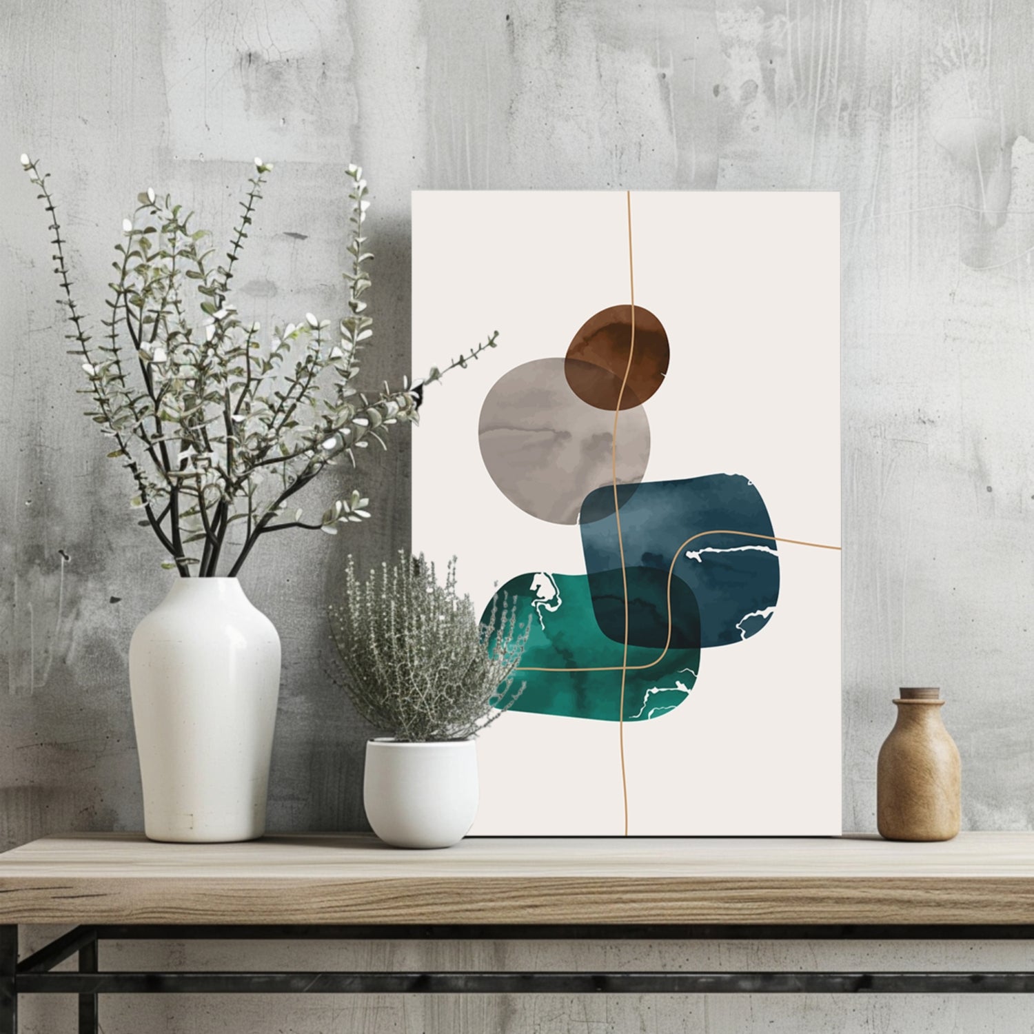 Line Art V6 Aluminum Print.