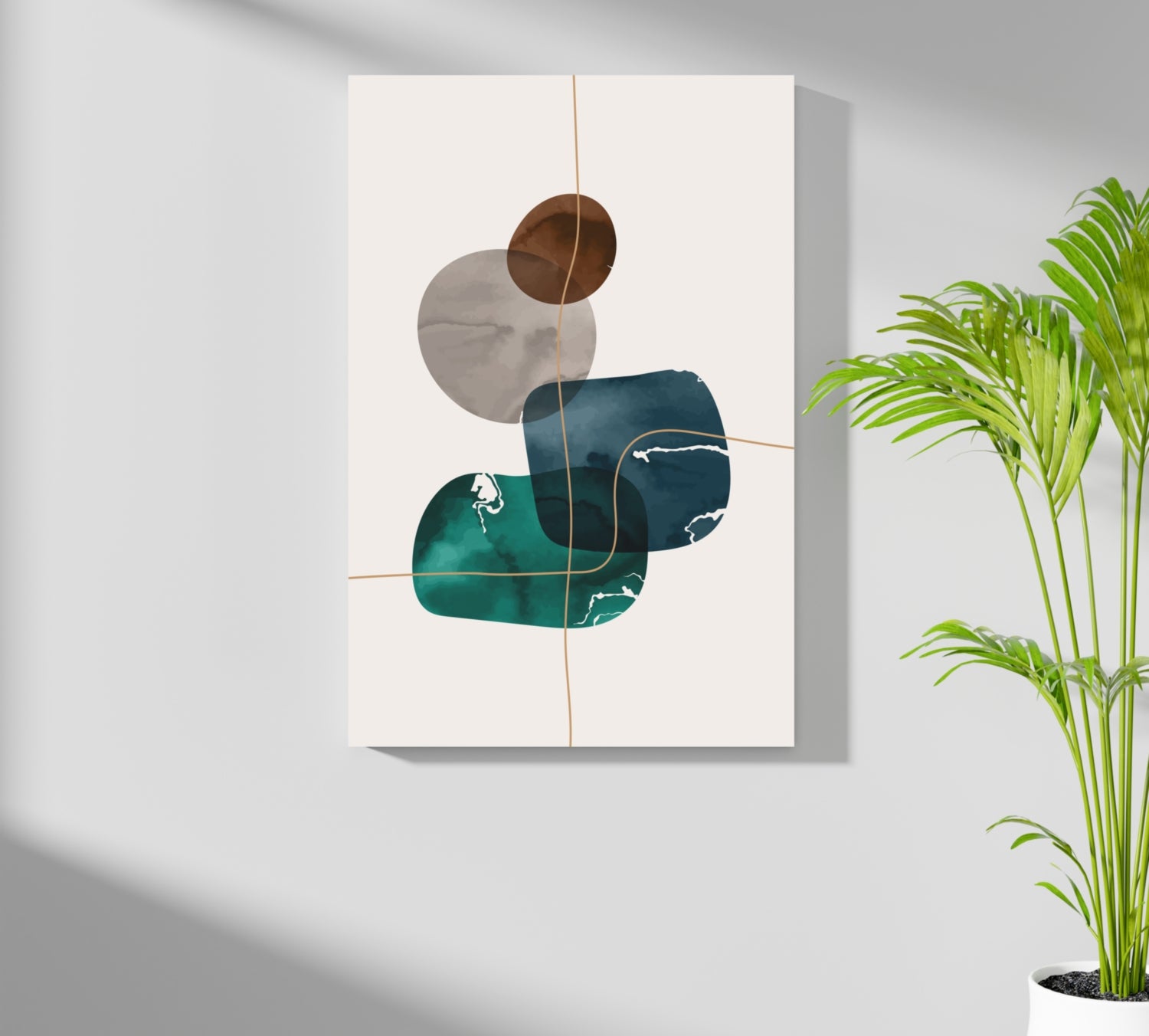 Line Art V6 Aluminum Print.