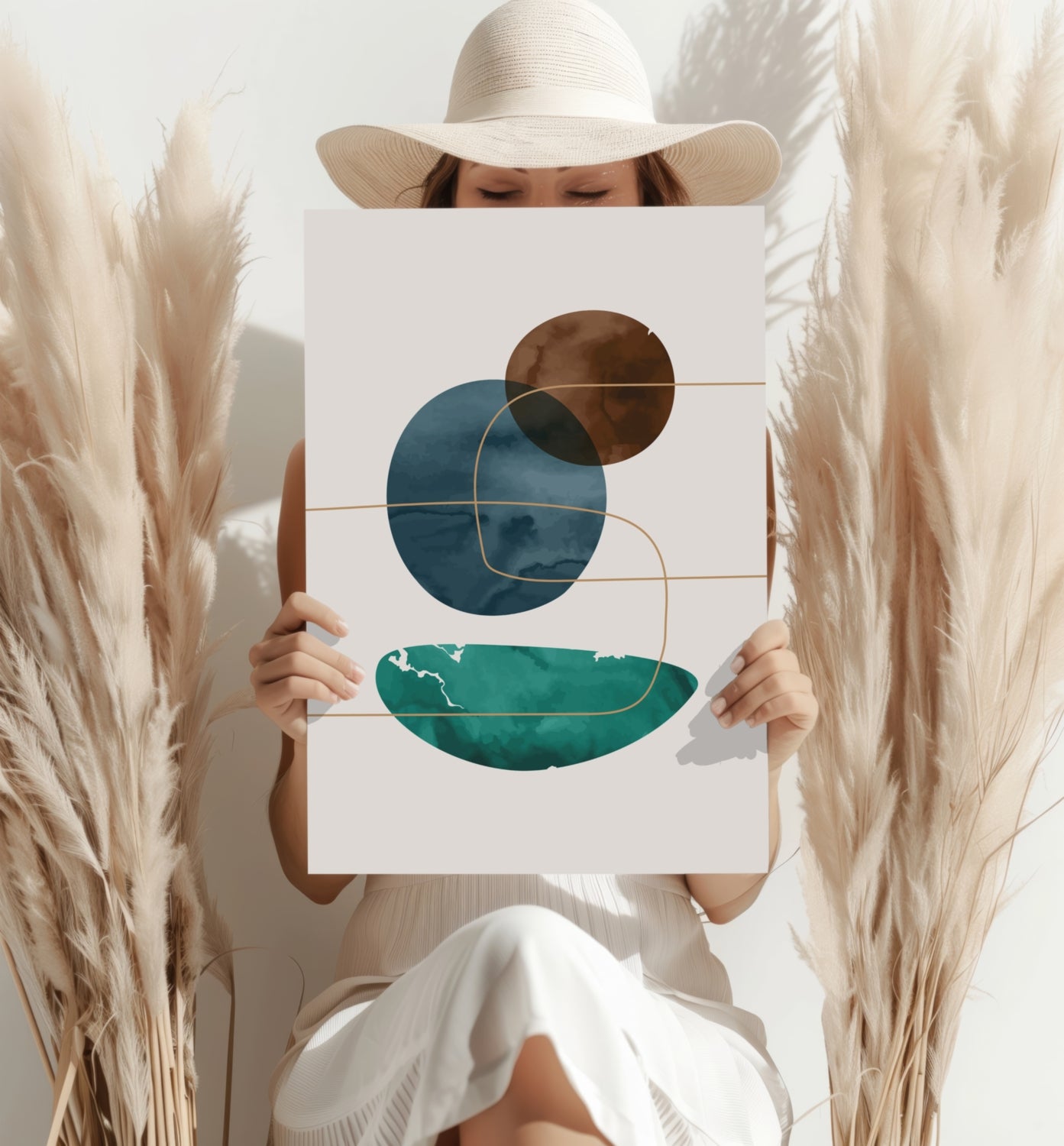 Line Art V7 Aluminum Print.