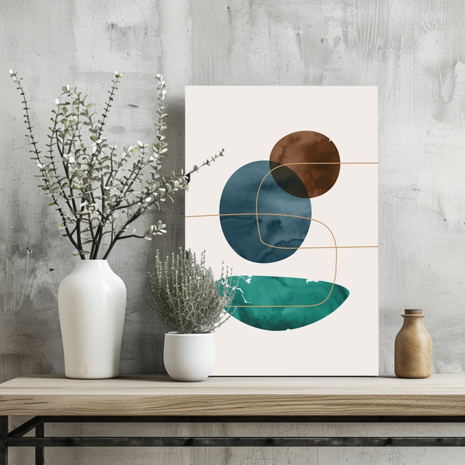 Line Art V7 Aluminum Print.