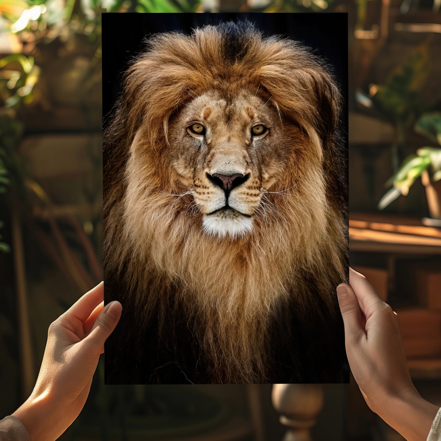 Lion Aluminum Print.