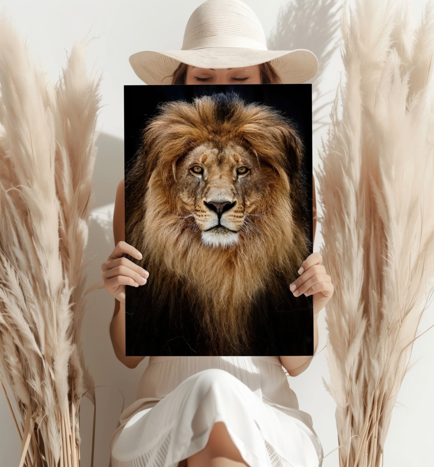 Lion Aluminum Print.