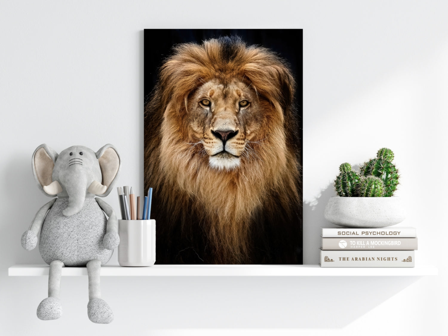 Lion Aluminum Print.