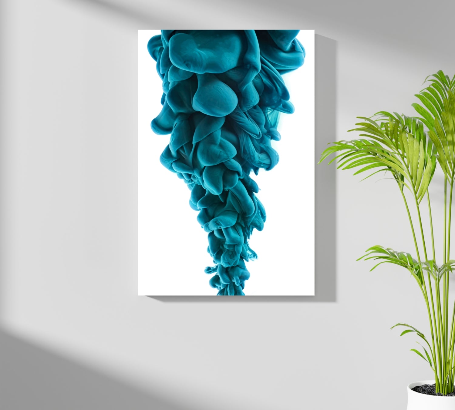 Teal Smoke Aluminum Print.