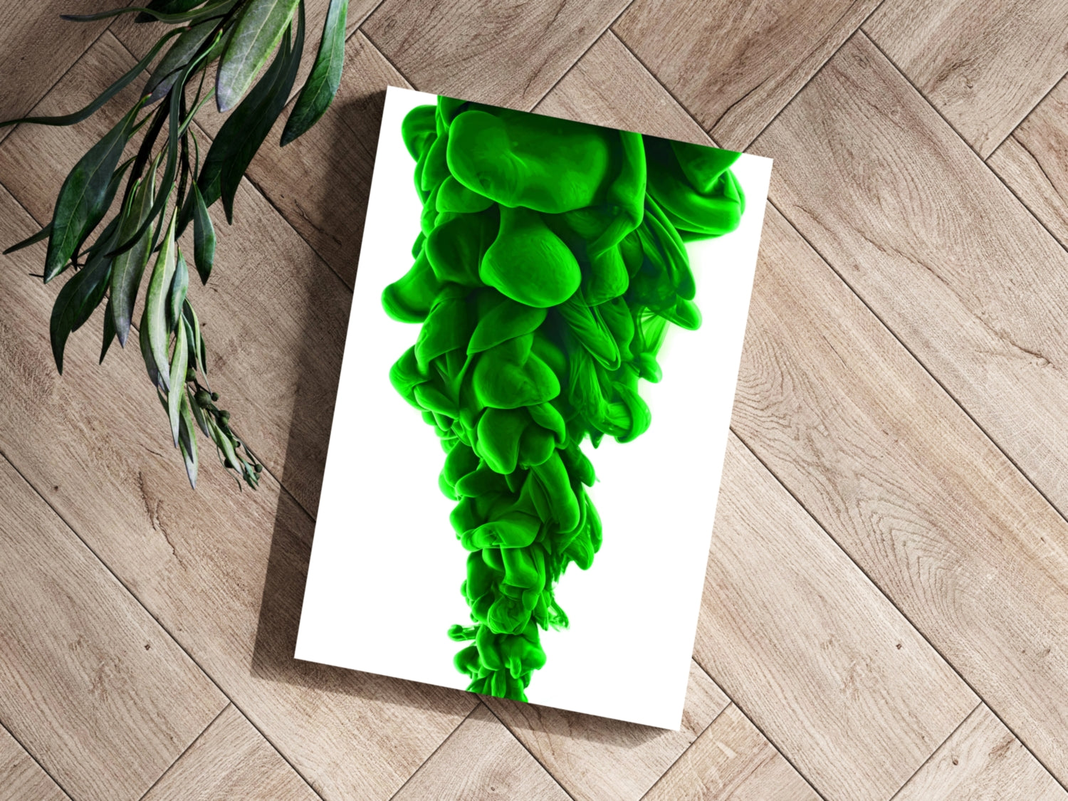Green Smoke Aluminum Print.