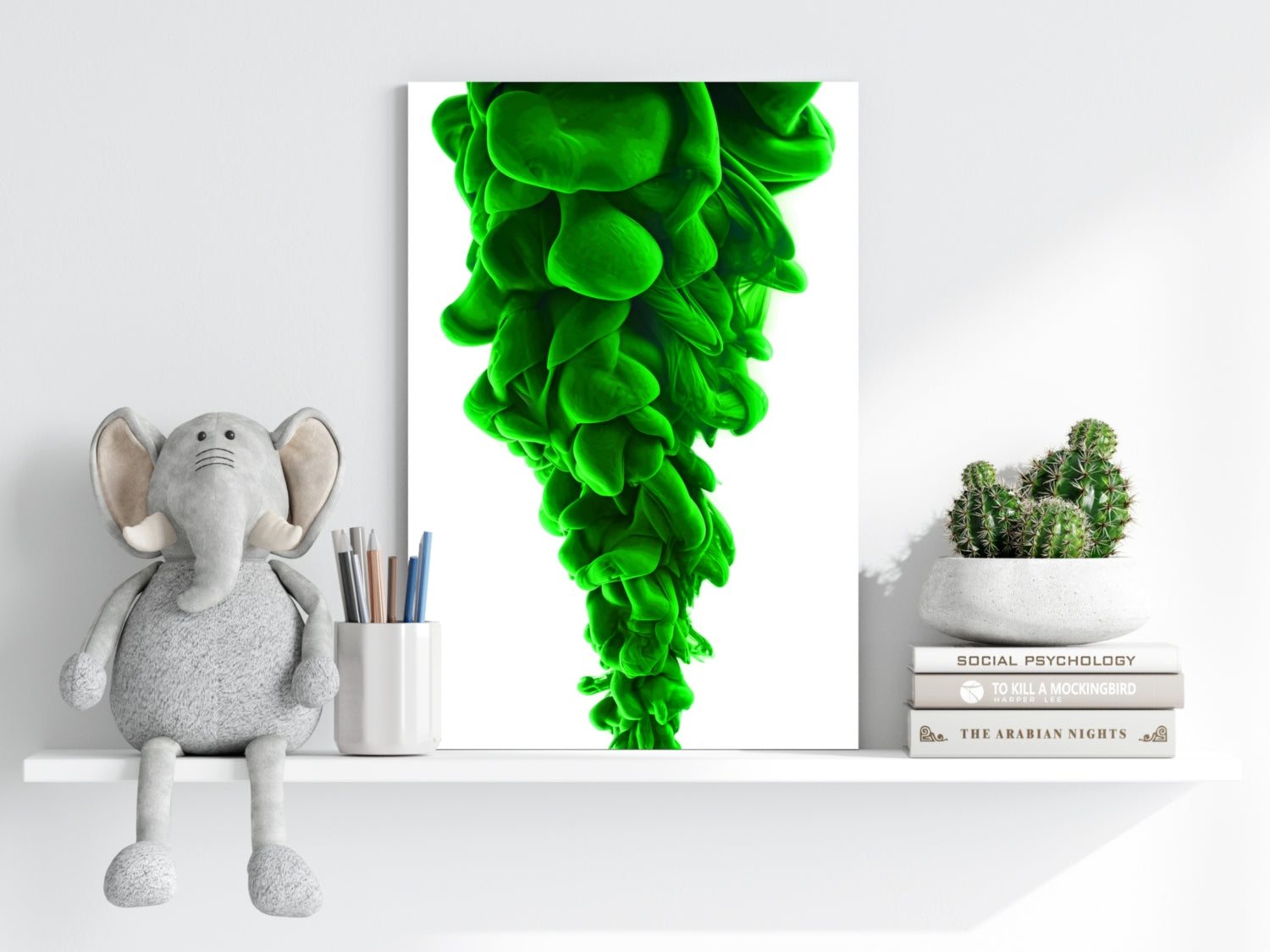 Green Smoke Aluminum Print.