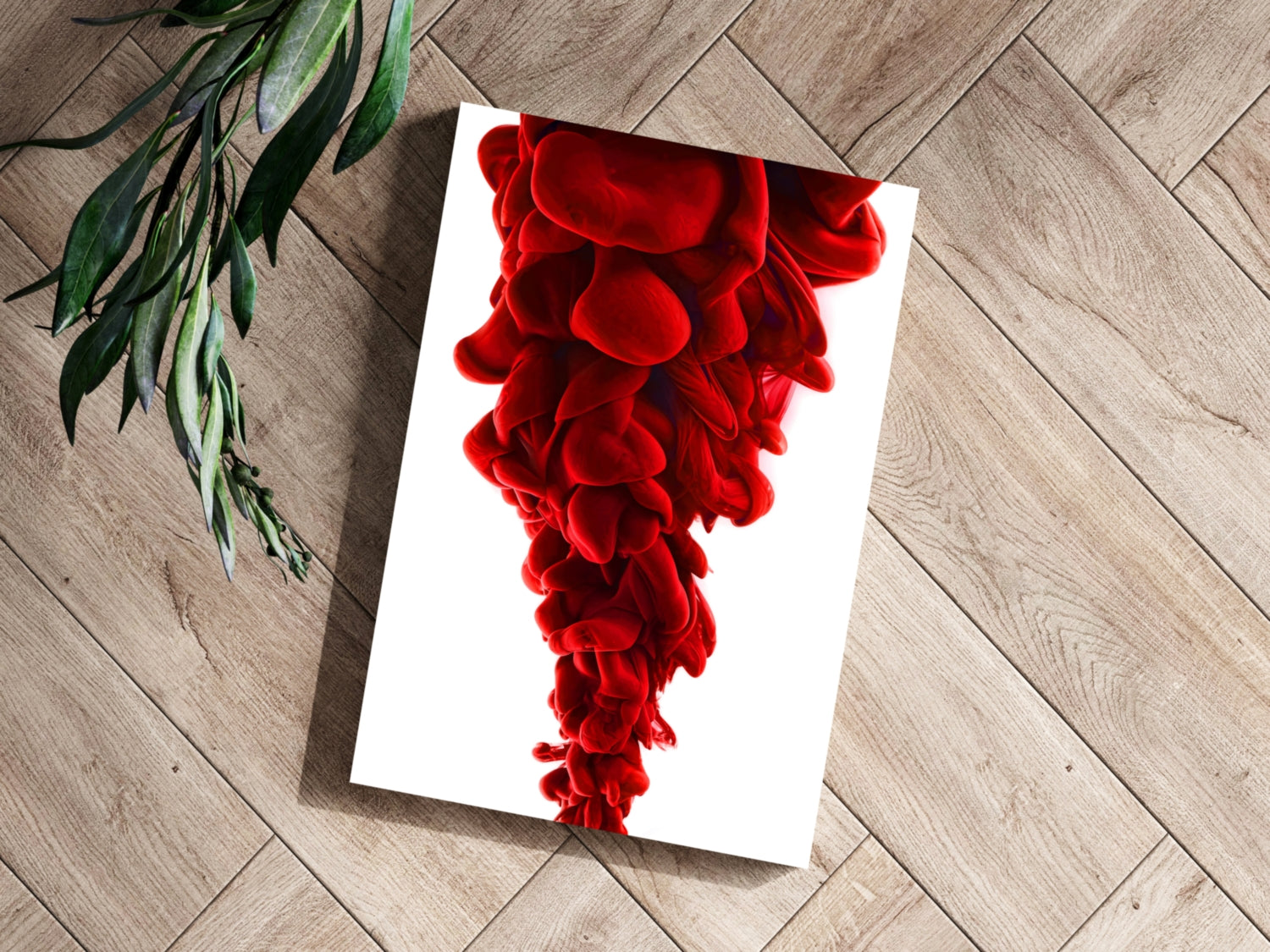 Red Smoke Aluminum Print.