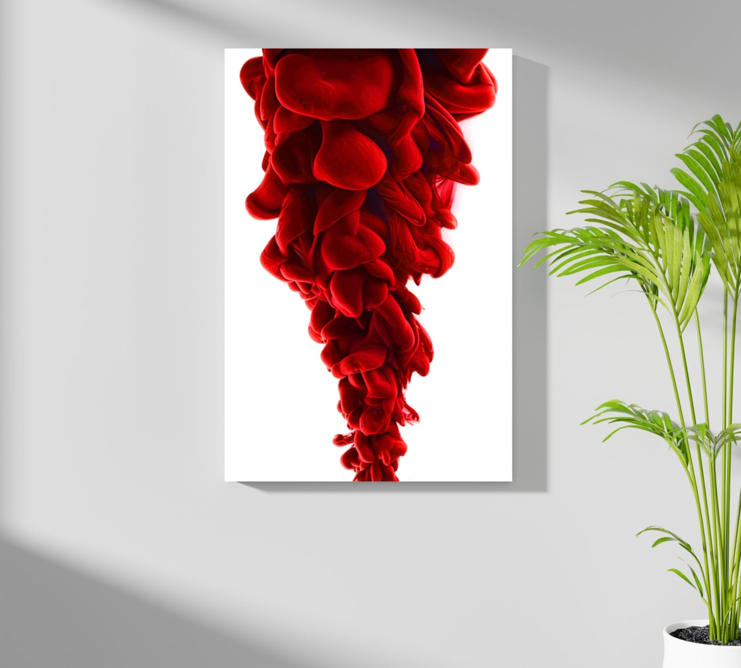 Red Smoke Aluminum Print.