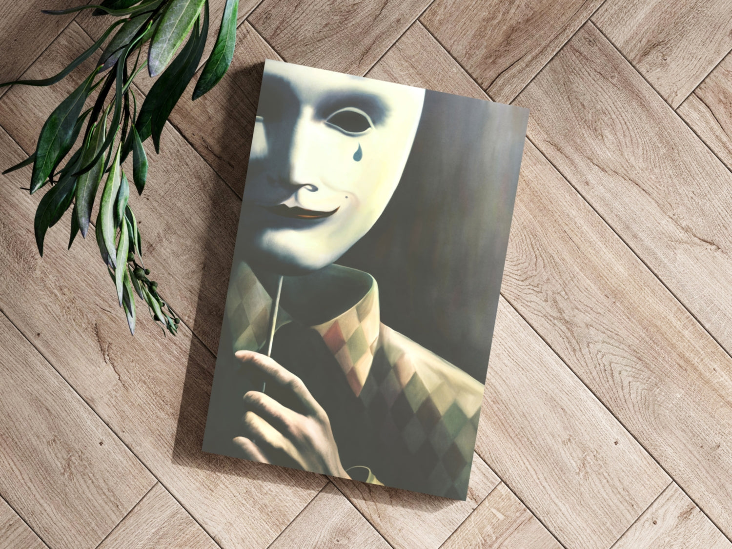 Mask of Reality Aluminum Print.