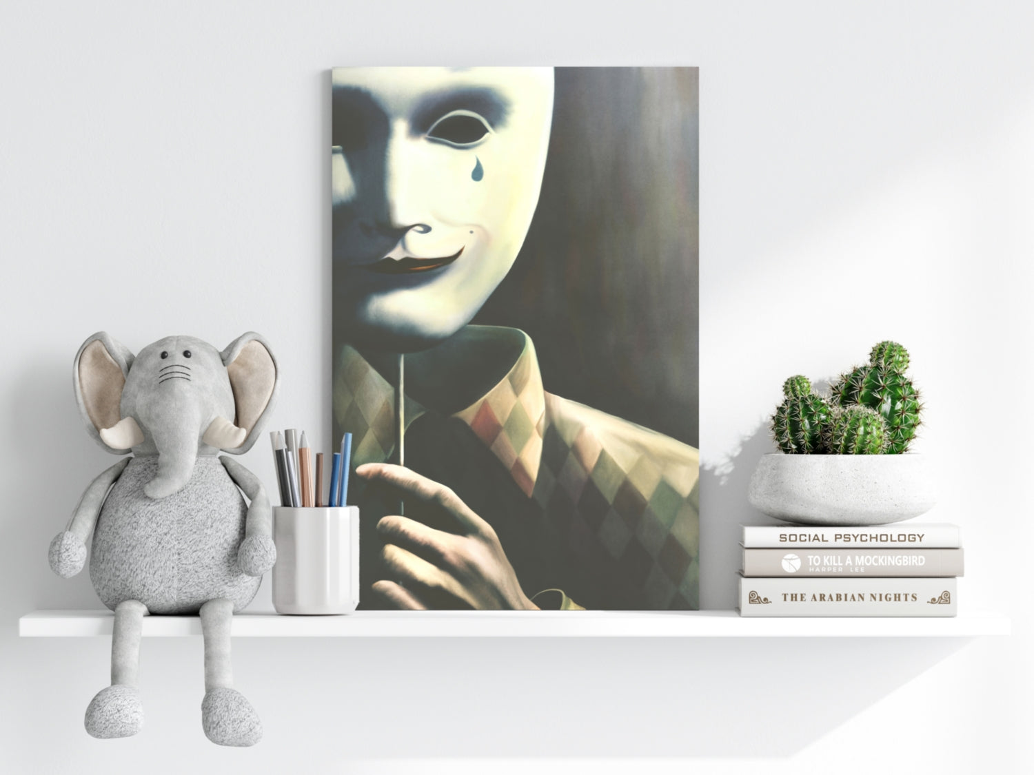 Mask of Reality Aluminum Print.