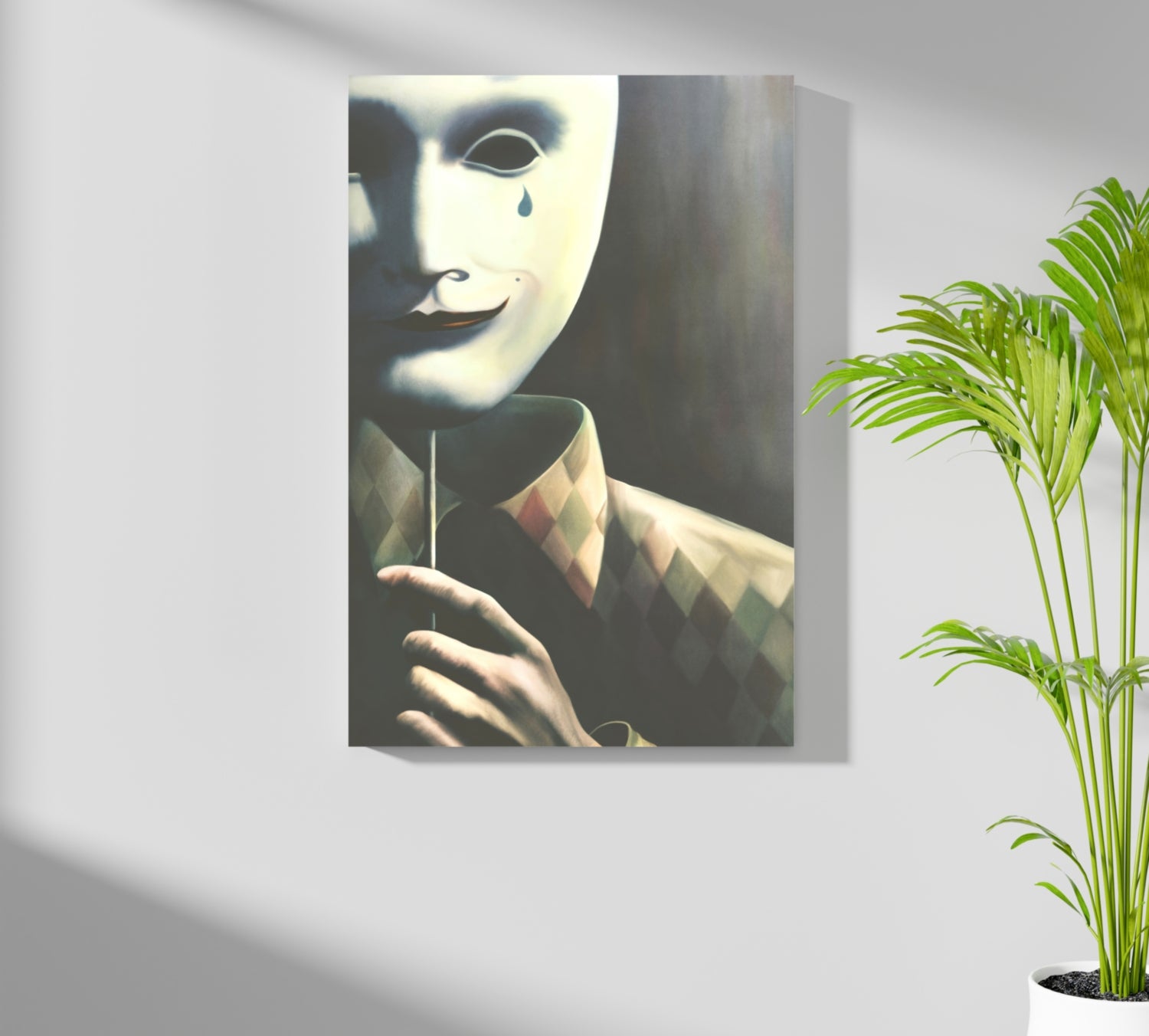 Mask of Reality Aluminum Print.