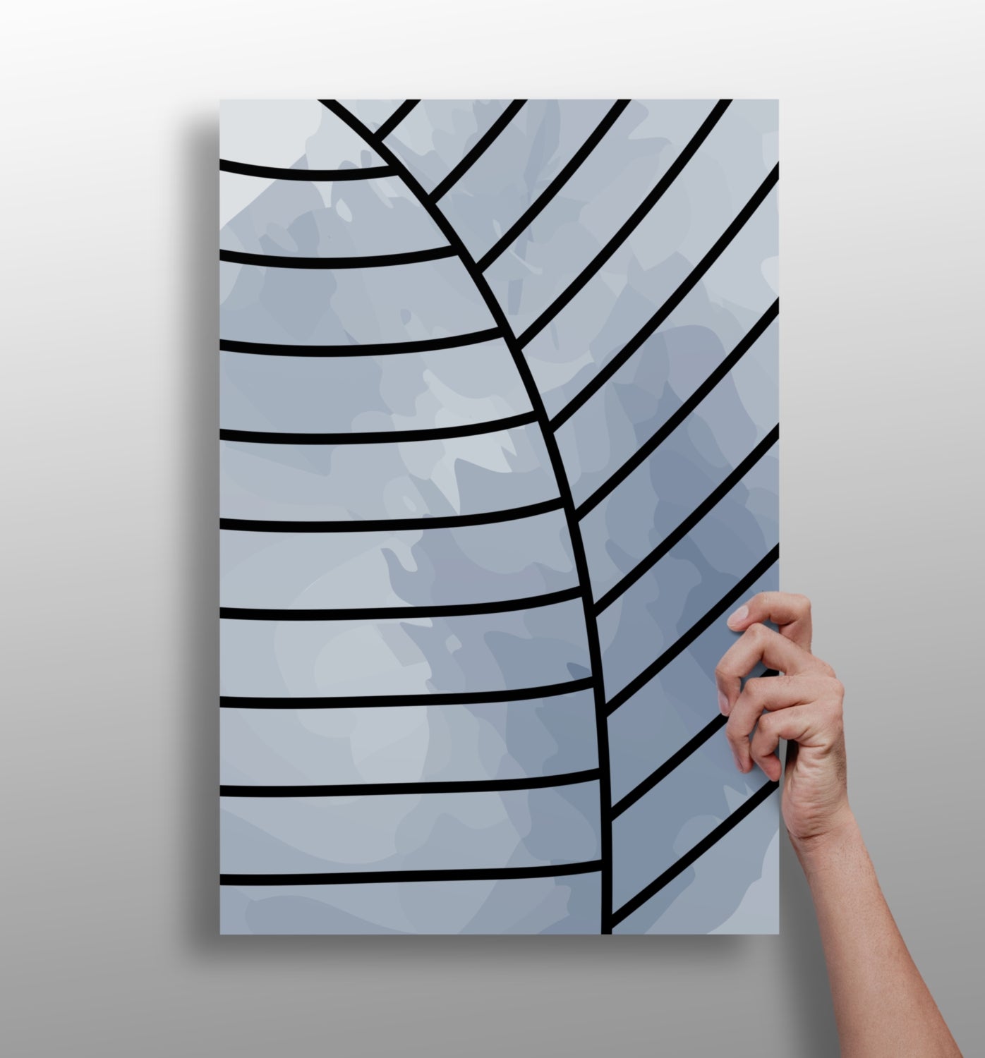 Line Art V12 Aluminum Print