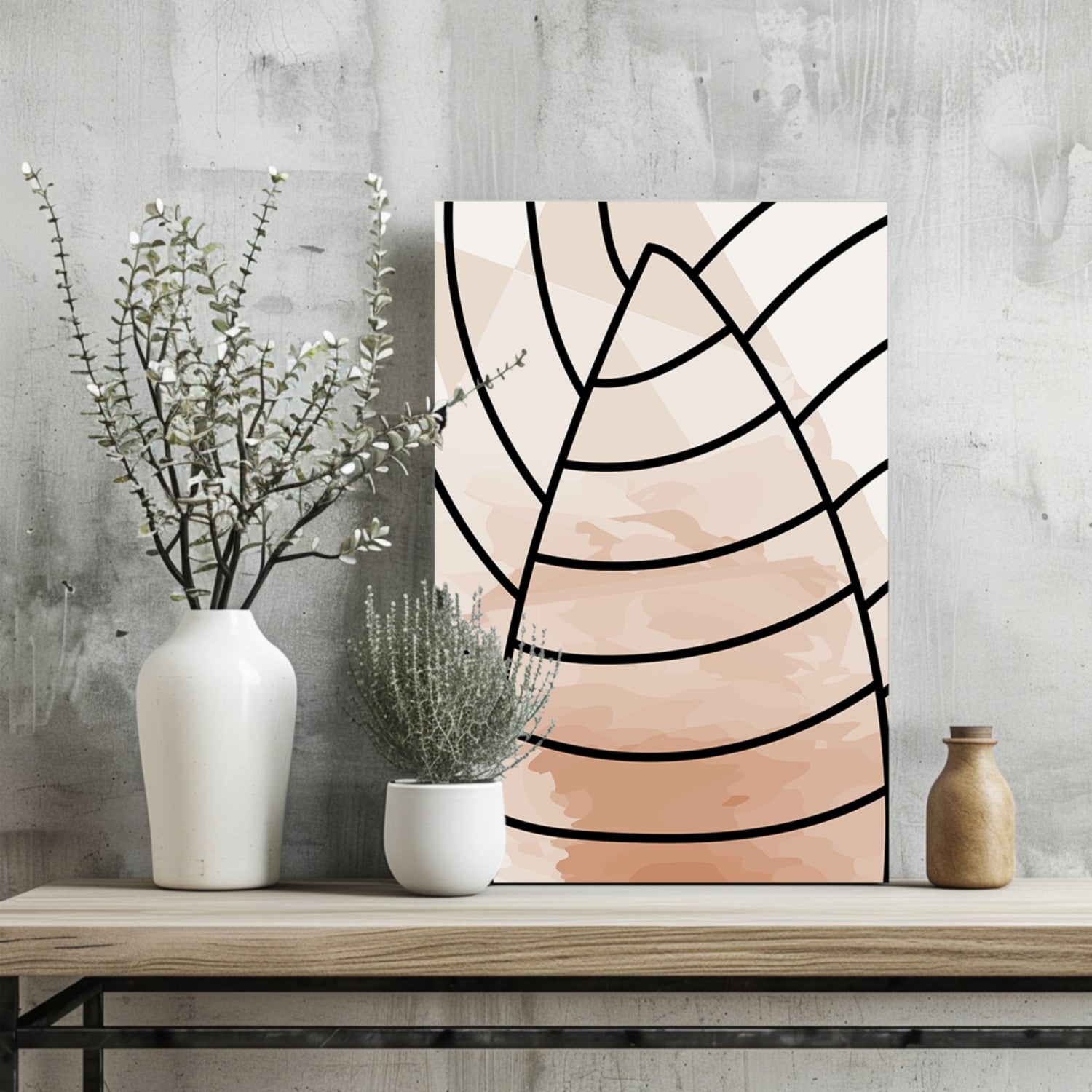 Line Art V13 Aluminum Print.