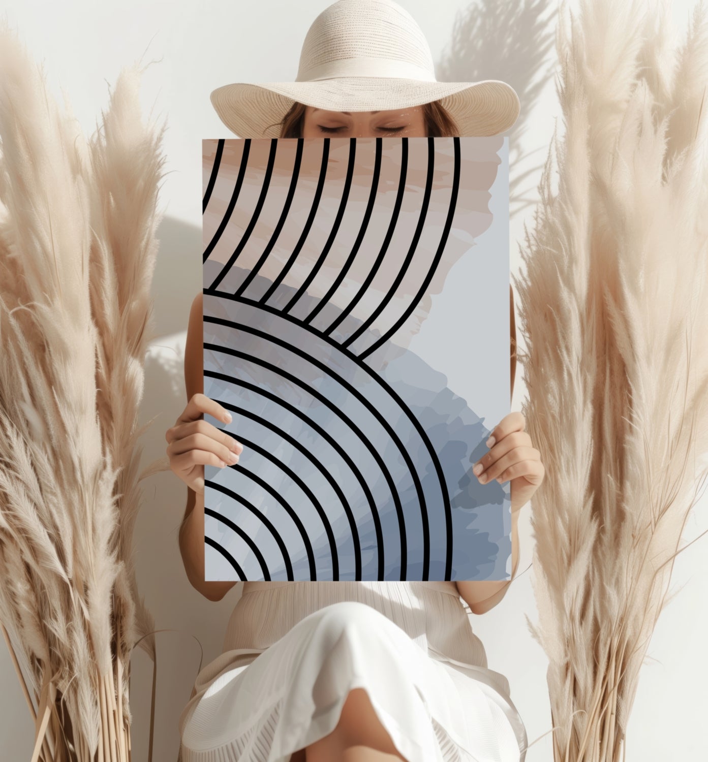 Line Art V14 Aluminum Print.