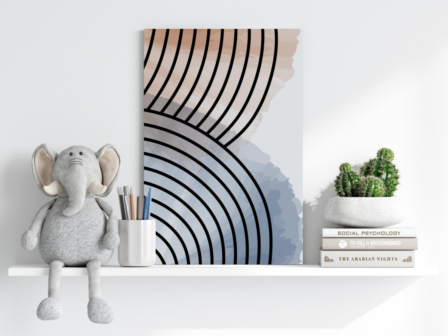 Line Art V14 Aluminum Print.