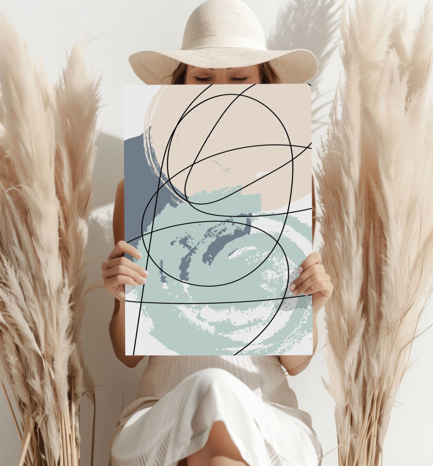 Abstract Lines Aluminum Print.