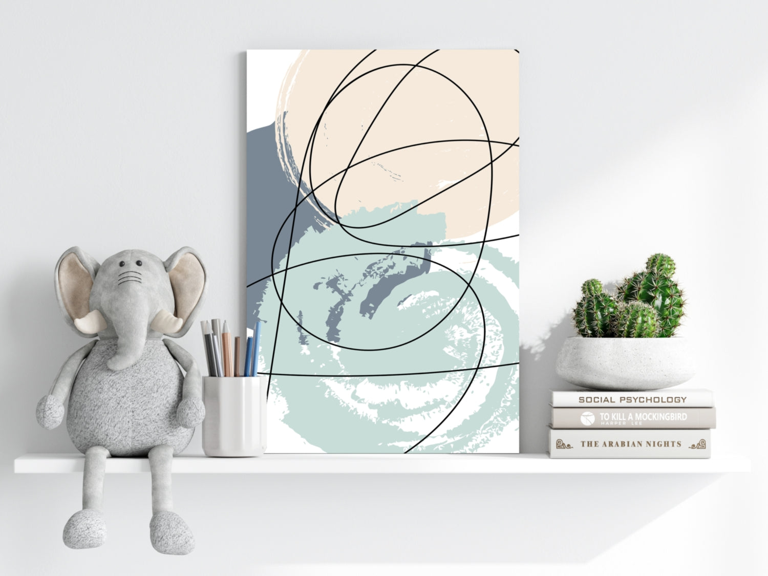 Abstract Lines Aluminum Print.