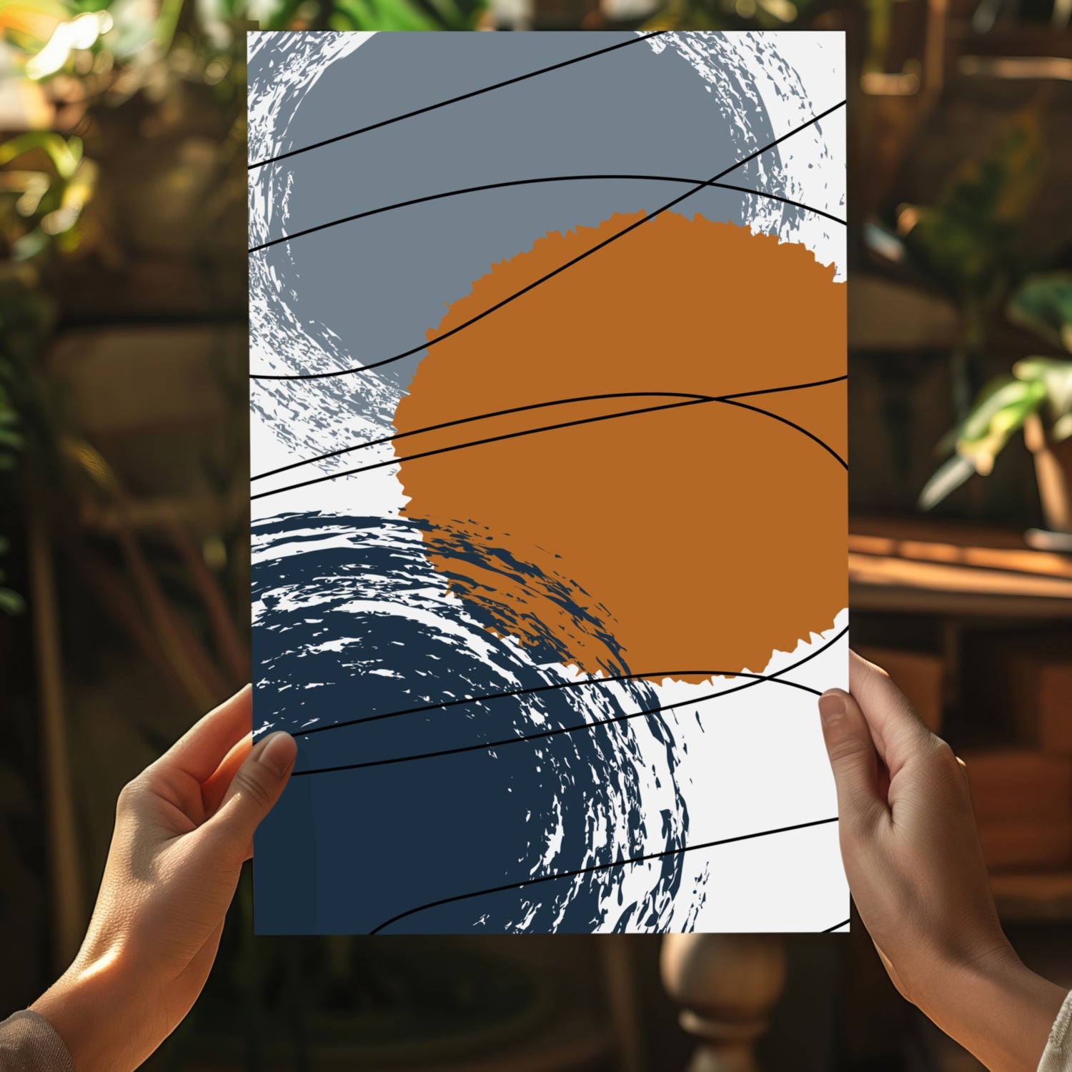 Abstract Rounds Aluminum Print.