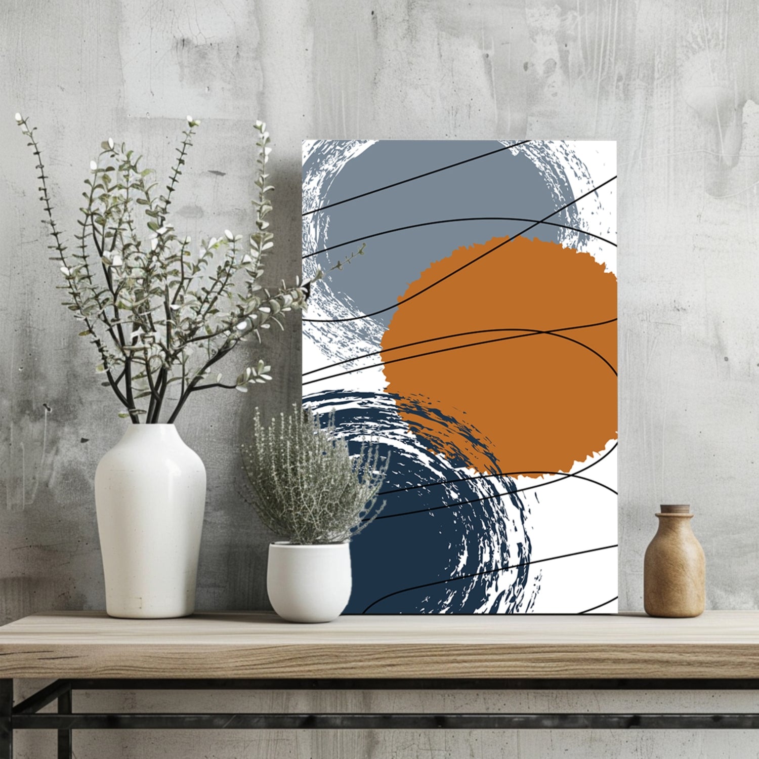 Abstract Rounds Aluminum Print.