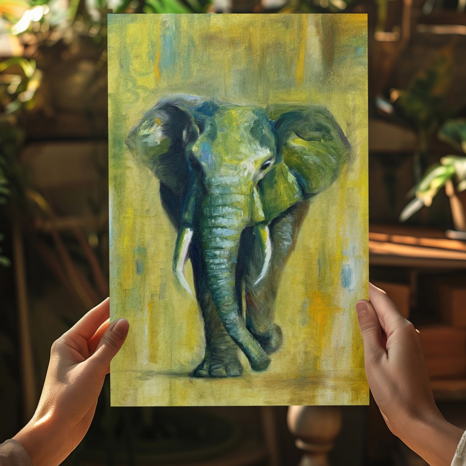 Elephant Aluminum Print.