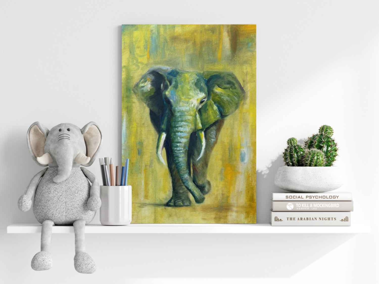 Elephant Aluminum Print.