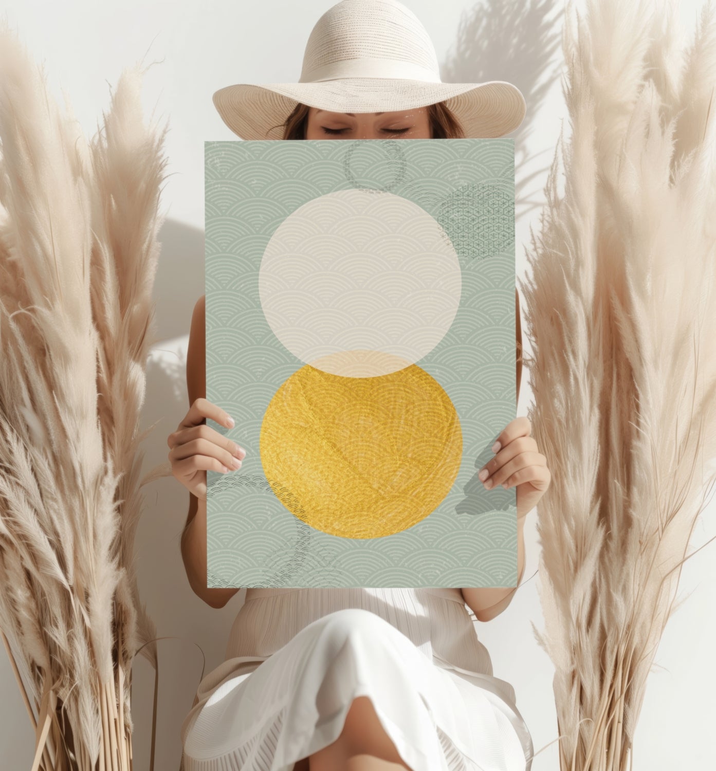 Abstract Art Dots V1 Aluminum Print.