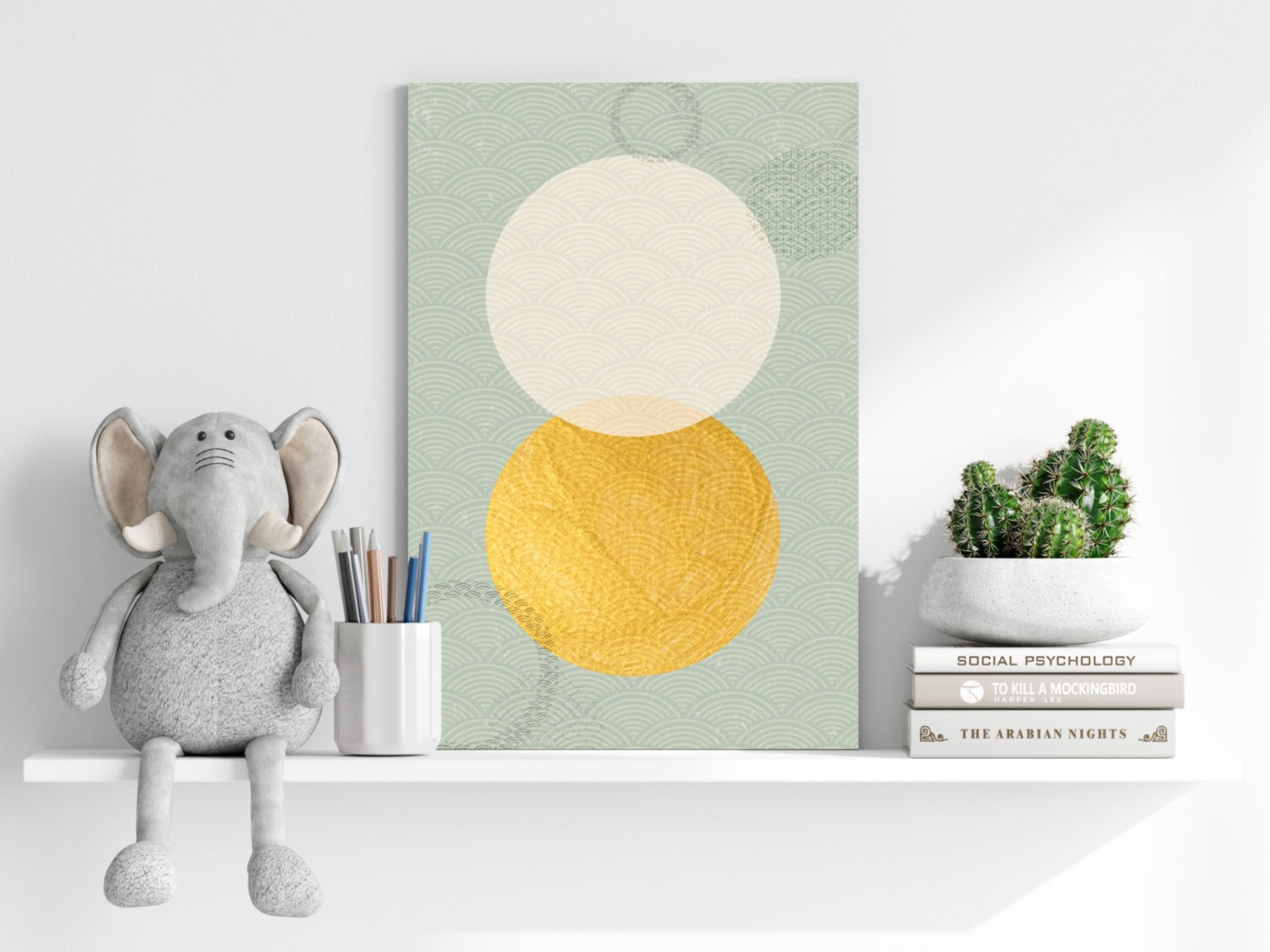 Abstract Art Dots V1 Aluminum Print.